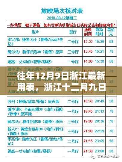 浙江十二月九日最新用表诞生回顾与影响分析