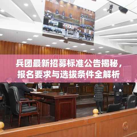 兵团最新招募标准公告揭秘,报名要求与选拔条件全解析